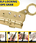 Self-locking rope grab mechanism for Rope Harness Safety Lanyard for Roof and Tree Climbing, 50 ft Vertical Roofing Rope With Grab Snap Hooks and Shock Absorber, Fall Protection Kit, Pro Grade Heavy Duty Roof Safety Gear, ANSI CE Certified