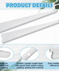 10 Pack Adjustable Shelf Brackets For Double Track Closet System Heavy Duty Wire Shelving White 7 Inches No Tool Install