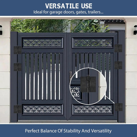 Beefy Weld On Hinges Three Piece Set 4 By 4 Inches Weldable Butt Hinges For Gates Garage Doors And Trailers 4.5mm Thick Load Up To 1000lbs on double metal gate