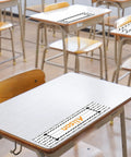Classroom desks with 64 Piece Black And White Scribble Classroom Name Plates Set With Self Adhesive Desk Labels 29 Cm By 9 Cm
