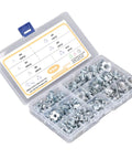105 Piece T Nut Assortment Kit Galvanized Carbon Steel 4 Prong Tee Nut Fasteners For Heavy Duty Woodworking Construction