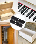 Premium Black Coated Piano Hinge 30 Inch Continuous Stainless Steel Door Hardware mounted on various furniture and door types.