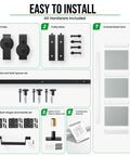 Easy install hardware kit for Slick Glide Double Bifold Barn Door With Complete Hardware Kit Eases Through Tight Squeezes.