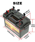 Waterproof Battery Box For 30Ah 20Ah And 10Ah Battery Packs With Anderson Plug And Dual QC3 PD Fast Charge 12V Marine Case dimensions
