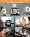 Clip On Ring Light For Laptops And Monitors With Five Color Temperatures And Five Brightness Levels used for video calls and streaming