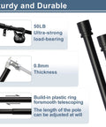 Adjustable 28 To 144 Inch Curtain Rod Set With 1 Inch Heavy Duty Aluminum Rails Nine Piece Sectional Rods And Finials Black Finish Outdoor Ready Farmhouse Style For Living Room Bedroom And Windows showing durable rod details and features