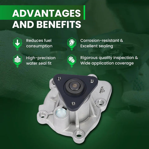 No Sweat Engine Water Pump For 2011 To 2015 Kia Sportage Optima Sorento And 2013 To 2016 Hyundai Santa Fe Sport Gas Engines Only features durable corrosion-resistant design.