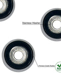 Heavy Duty Rubber Feet For Cutting Board With Stainless Screws 20 Pack showing stainless washers and premium rubber detail.