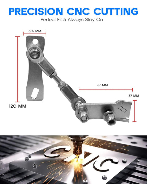 Transfer Case Linkage Kit For Jeep Cherokee XJ And Comanche MJ NP231 NP242 Fits 1986 To 2001 And 1986 To 1992 Z Rod Mechanical Upgrade Easy Install For Reliable Shifts Off Road Ready, stainless steel CNC linkage with 120 mm size
