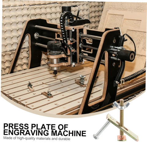 CNC router machine using 2 Sets Pro Grade Beefy Heavy Duty Steel Router Clamps Hold Down Kit For Woodworking And CNC