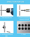 Instructions showing use of Heavy Duty Black Aluminum Blind Rivets 60 Piece 3 16 By 1 Inch Pop Fasteners for assembly.