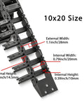 Open Type Drag Chain Cable Carrier 39.4 Inch for CNC Router Mill and 3D Printer, dimensions labeled, close-up view.