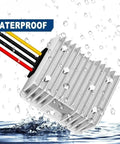 Built Tough Heavy Duty Dc To Dc Boost Converter Step Up Voltage Regulator Module For Auto Cars And Boats Delivers Straight Up Steady 12 Volt 13 Point 8 Output At 10 Amp Load with waterproof design in rain