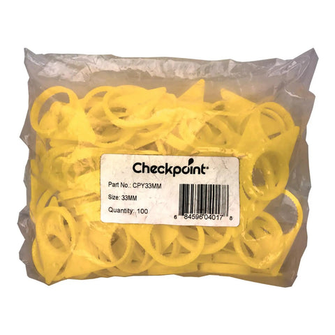 Bag of Yellow 33 Mm Loose Lug Nut Indicator Wheel For Commercial Trucks Visual Nut Check Indicators, 100 count