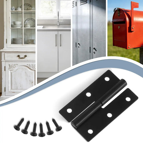 Two Pack Copper Lift Off Cabinet Door Hinges Two Point Four Inch Right Handed Slip Joint Black Butt Hinges For Cabinets