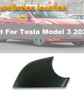 Premium Black Right Side Rearview Mirror Lower Cover Cap And Bottom Tray Fit For Tesla Model 3 2017 To 2021 view with installation location highlighted.