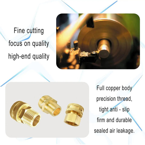 Beefy Brass Garden Hose Adapter Double Female Swivel Connector 1/2 NPT To 3/4 NH F F Pipe Joint Extension Repair Fitting For Outdoor Hoses Easy Install Durable Corrosion Resistant 1 Pack, brass threaded fittings shown