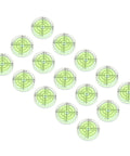 15 Pack 32mm Round for spirit Level for acrylic Bubble Gauge Precision displayed in a cluster with clear design and internal markings.