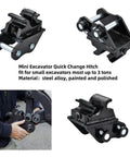Mini Excavator Quick Change Hitch For Small Diggers Dope Quick Coupler Fits Most 3 Ton Excavators Heavy Duty Steel Alloy