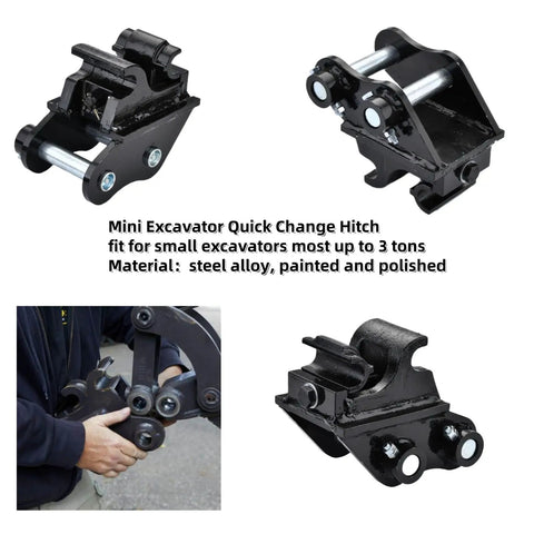 Mini Excavator Quick Change Hitch For Small Diggers Dope Quick Coupler Fits Most 3 Ton Excavators Heavy Duty Steel Alloy