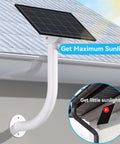 Solar Panel Wall Mount Bracket With 30cm L Shape Arm Fully Adjustable Tilt Head For Maximum Sun Easy Mount installed on wall
