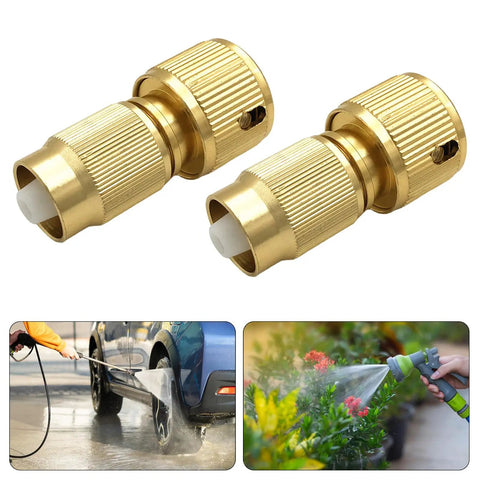 Durable Aluminum Hose Connectors Fix Leaks Fast. Expandable Water Fitting Repair Kit For Garden Faucets And Car Washing. Two Piece Set Saves Money On New Hoses. Perfect Upgrade For Outdoor Plumbing Jobs. 2-pack aluminum hose connectors for garden and car wash