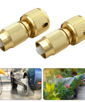Super Sturdy 2-Pack Expandable Garden Hose Repair Kit With Heavy Duty Gold Aluminum Faucet Adapters For Quick Fixes On Broken Water Hoses Stop Leaks Fast And Fix Sprinkler Ends Like A Pro, gold aluminum hose coupler set