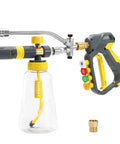 Dual Connector Foam Cannon Gun For Pressure Washer Quick Connect One Quarter Inch Dual Mode Foam And Water Spray Car Wash Soap Cannon Kit With 5 Nozzle Tips For Fast Easy Car Wash Results