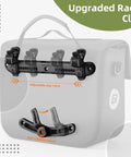 15L Capacity Waterproof Rear Bike Panniers Rack Bag Ride Ready for Cycling Commuting and Bikepacking Fits Laptop and Essentials Durable Weatherproof Zippered Storage for Daily Adventures Black with upgraded rack clip system