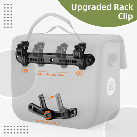 15L Capacity Waterproof Rear Bike Panniers Rack Bag Ride Ready for Cycling Commuting and Bikepacking Fits Laptop and Essentials Durable Weatherproof Zippered Storage for Daily Adventures Black with upgraded rack clip system
