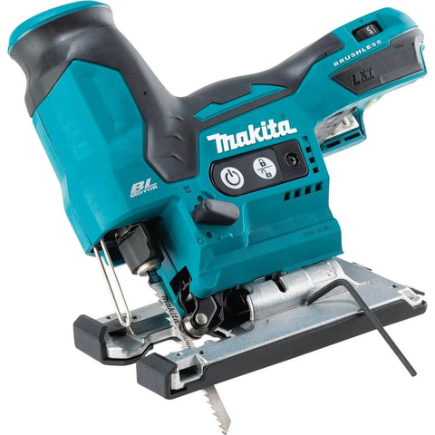 18V LXT Brushless Cordless Barrel Grip Jig Saw Tool Only with Variable Speed 800 to 3,000 SPM for Precise Cuts, close-up view