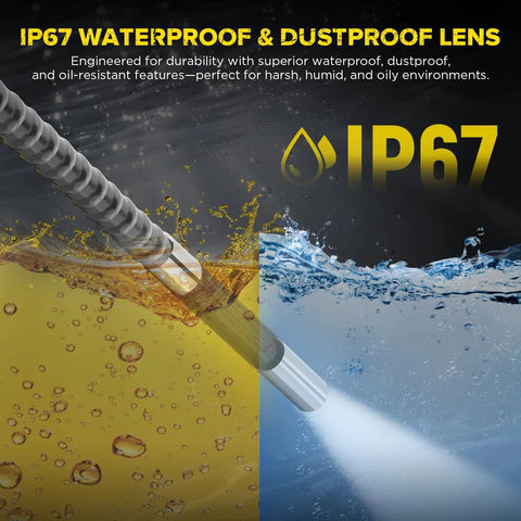 Articulating Video Borescope Endoscope With 210 Degree Bidirectional Camera Head 6.25mm Ultra Thin Probe IP67 Waterproof