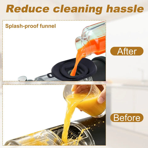 Foldable Anti Splash Flow Hood Silicone Liquid Guide Cover For Slushie Machines reducing spill in kitchen