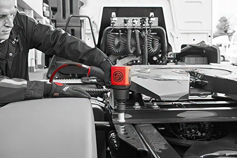 Heavy Duty Air Powered Impact Wrench Cranking 6500 RPM Badass Pneumatic Driver Built For Garage Grind And Auto Shop Repairs Rugged Tool That Tears Through Bolts Like Butter