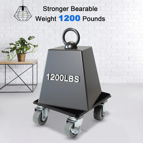 Heavy Duty Furniture Movers With 360 Degree Roller Wheels Set Includes Lifter Tool For Easy Moving Of Heavy Loads Up To 880 Lbs Non Scratch Sliding Discs For Wood Floors Seamless Carpet Glide And Effortless Sliding with black base and 1200 lbs weight capacity.