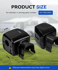 RV Awning Arm End Cap Cover Kit For 9200 Series Awnings Replacement ABS End Caps Black, showing dimensions, compatible with 3317085.000U