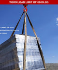 Heavy Duty Web Sling Built Tough 3.3 Ft Single Leg Strap For Lifting Up To 6600 Lbs With G80 Steel Hook Polyester Construction lifting load