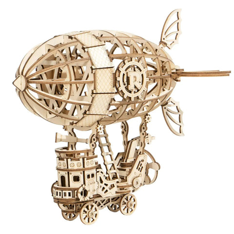 3D Wooden Airship Puzzle Kit For Kids And Adults Build Your Own Model Ship In 1 To 2 Hours detailed view