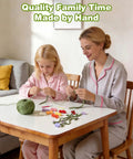 Mother and daughter crocheting Beginner Crochet Kit With 8 Flower Bookmarks Soft Yarn Bundles And Ergonomic Crochet Hook