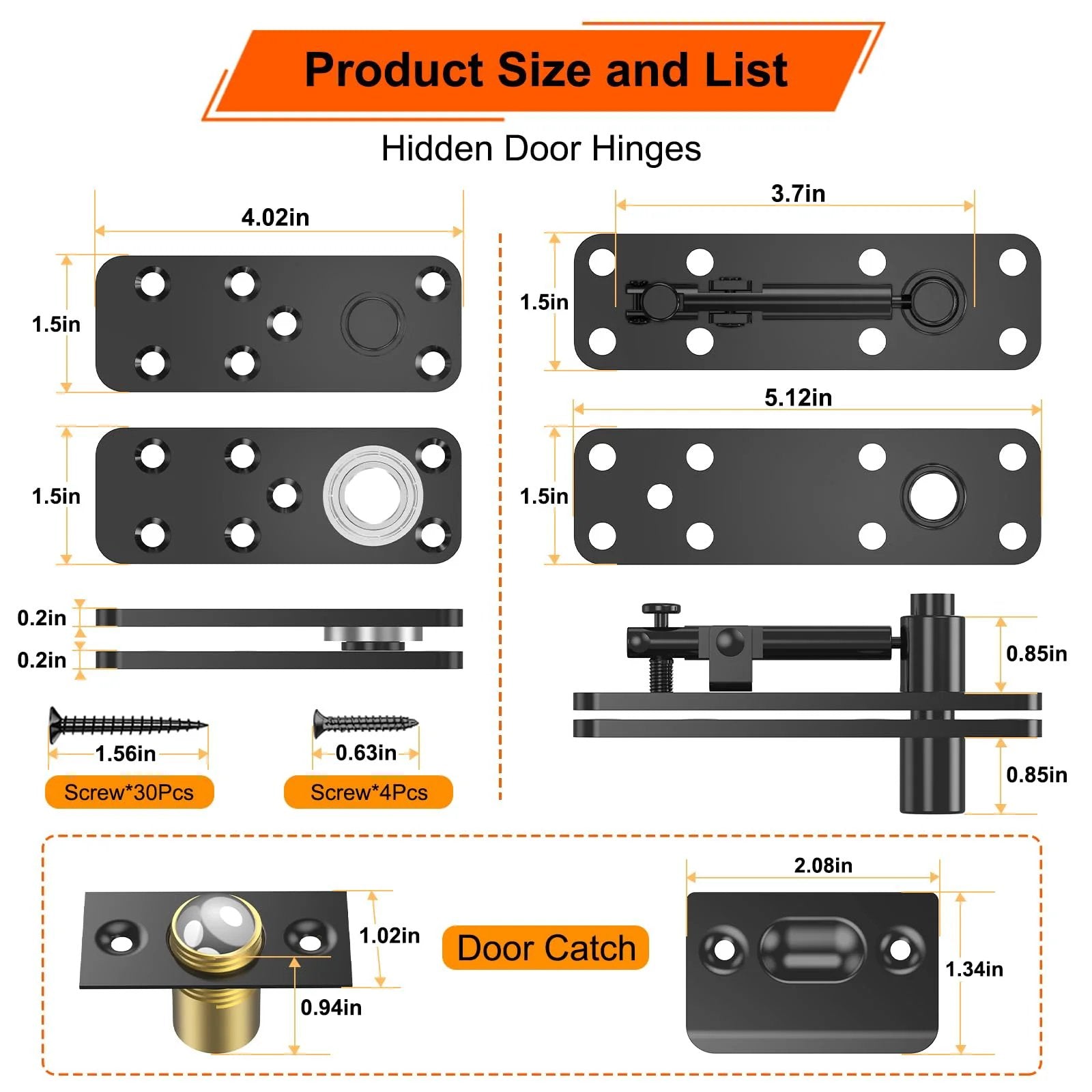 Heavy Duty Hidden Door Hinge - 570 lb Capacity ✓
