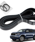 Premium EPDM Serpentine Drive Belt That Fits Toyota Sequoia Tundra with a durable ribbed design for reliable engine performance.
