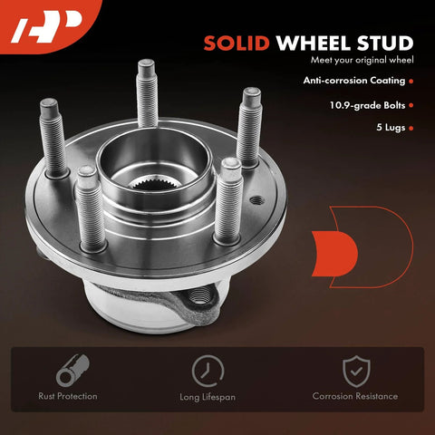 Front Or Rear Wheel Bearing Hub Assembly With 5 Lug Fitment For Ford Explorer 2011-2019 and Police Interceptor Utility 2013-2019