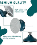 DUPDMKIN 7-inch all-metal pottery banding wheel with cast-iron disk and blue base, front view