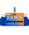 Medium Boat Deck Brush With Heavy Duty Marine Head, Eight Inch Bristles And Bumper, Three Quarter Inch Thread Handle