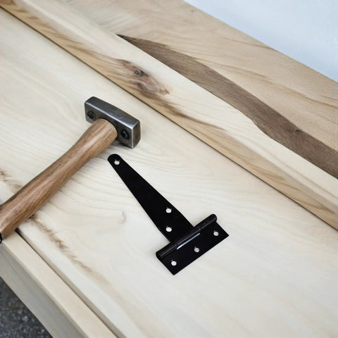 8 Pack Zinc Alloy T Shape Hinges For Wood Doors And Garden Fences Beefy Heavy Duty Triangle Support Corrosion Resistant