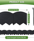 No Dig 20ft Landscape Edging Kit with size details, including 6-inch tall border and 20 stakes, flexible for flower beds and borders.