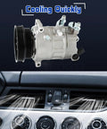 Heavy Duty 12V Auto AC Compressor With Clutch Makes A Quick Straight Swap For Vw Beetle Golf Passat And Tt Rs Quattro Units That Chill You Down Real Nice installed in vehicle dashboard with cold air flow.