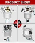 Replacement Carburetor For 20HP Yard Tractors And Riding Lawn Mowers Compatible With 699807 697722 401577 406577 407577, multi-view