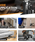 Two Pack Heavy Duty 15 Inch Arm Jack Supporting 440 Pounds for effortless furniture moving and door installation in multiple scenarios.