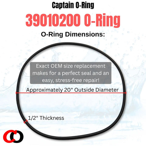 Replacement O Ring For Pentair CCP 320 420 520 Clean And Clear Plus Filters And FNS Plus DE Filters Fits FNSP24 36 48 60 Vertical Grid Filters And Quad Pool And Spa DE Units For Quick Easy Install O 497 Compatible. black rubber O-ring, 20 inch diameter, 1/2 inch thick